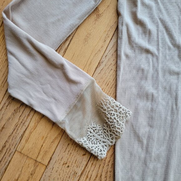 Orange Almost Naked Bamboo Lace Top Dililine Nude L/XL - Picture 3 of 16